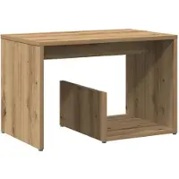 vidaXL Bijzettafel 59x36x38 cm bewerkt hout artisanaal eikenkleurig