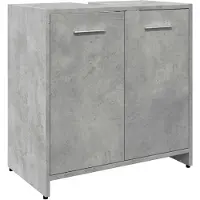 vidaXL Wastafelkast 60x33x60 cm bewerkt hout betongrijs