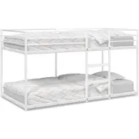 vidaXL Stapelbed zonder matras, wit, 75x190 cm, staal
