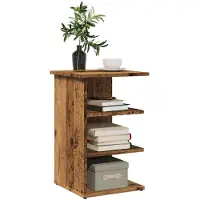 vidaXL Dressoir 35x35x55 cm bewerkt hout oud houtkleurig
