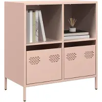 vidaXL Dressoir 68x39x73,5 cm koudgewalst staal roze
