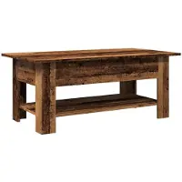 vidaXL Salontafel 102x55x42 cm bewerkt hout oud houtkleurig