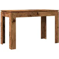 vidaXL Eettafel 120x60x76 cm bewerkt hout oud houtkleurig