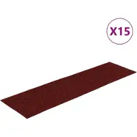 vidaXL Trapmatten Zelfklevend 30 stuks 76x20 cm Bordeaux Rood Rechthoekig