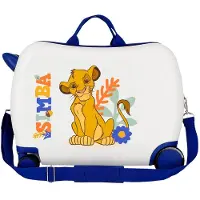 Disney Disneyunisex voor kinderen. 2659821 Kinderkoffer 2 multidirectionele wielen Simba kleuren wit, blauw -38x50x20cm (OSFA), ABS/polycarbonaat,