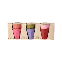 Rice - Melamine Espresso Cups - Assorted Solid Colors - 80 ml