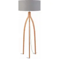 Good&Mojo Bamboe LED Staande Lamp Annapurna | 1X E27 Max 60W | Light Grey