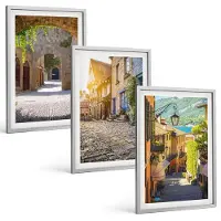 Tulup 4-Delige Schilderij Set - Sfeervolle straatjes met stenen gebouwen en poorten. - 40 x 60 cm - Muurdecoratie - Wanddecoratie - Hal
