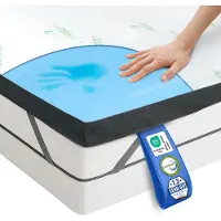 KomfortKissen Topper Matras 100x200 cm – 7cm Premium Matrastopper Traagschuim – Gel Memory Foam Topdekmatras – Afritsbare Wasbare Bamboehoes – Verkoelend & Anti-allergie – CertiPUR – Medium Hardheid