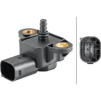 Hella Ladedruk sensor, artikelnummer 6PP 358 152-271, geschikt voor turbocompressor van uitlaatgassen, compatibel met MERCEDES-BENZ C-klasse sedan (W204)