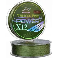 MIRACLE FISH Power X12 Vislijn 0.25mm 44.4kg Groen - 100m