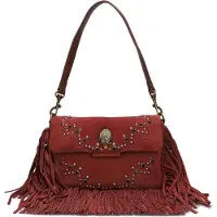 Kurt Geiger London Dames Schoudertassen Oxford Fringe Shoulder - Bordeaux - Maat ONESIZE