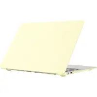Mobigear Laptophoes geschikt voor Apple MacBook Air 13 Inch (2018-2020) Hoes Hardshell Laptopcover MacBook Case | Cream Matte - Geel - Model A1932 / A2179 / A2337