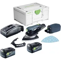 Festool DTSC 200-Basic accu-deltaschuurmachine 18 V 145 x 195 mm borstelloos + 2x accu 5,0 Ah + oplader + Systainer