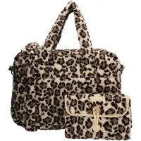 Beagles Fluffy Teddy Luiertas Lugo Leopard Beige