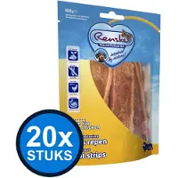 Renske 20x - Gezonde beloning vleesrepen hond kip 100gr - Hondenvoer Snacks - 100 g
