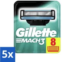Gillette 5 x - Mach 3 - Langdurige scherpte - 8 Navulscheermesjes - Scheermesjes - Scherpe Mesjes - Mach3 - Scheren - Huidcomfort