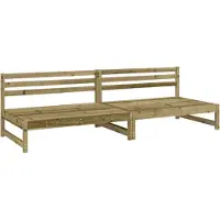 vidaXL Tuinmiddenbanken 2 st 120x80 cm geïmpregneerd grenenhout