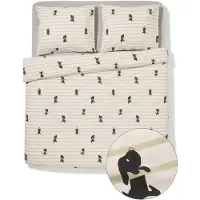 HEMA Takkie en Siepie dekbedovertrek 200x200/220cm zacht katoen (beige)