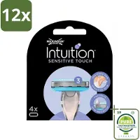 Wilkinson - Navulmesjes Intuition Sensitive Touch - Met Aloe Vera - 3 scheermesjes - Voordeelverpakking - 12 stuks - Scheermesjes - Gevoelige zones