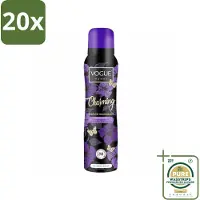 Vogue 20 x Charming Parfum Deodorant 150 ml - Grootverpakking - Parfum Deodorant - Geur - 24 Uur Bescherming - Zweet Bescherming - Japanse Kersenbloesem