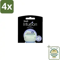 Wilkinson Sword Wilkinson Intuition 2 in 1 Navulmesjes Dry Skin 3 stuks per verpakking - Voordeelverpakking - 4 stuks - Amandelolie scheermesje - Scheermesje met verzorging