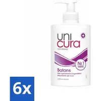 Unicura - Vloeibare Handzeep - Anti Bacterieel - Balans - 250 ml - Voordeelverpakking - 6 stuks