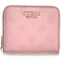GUESS portemonnee Carmella SLG Small Zip Around Wallet Light Pink Logo roze