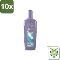 Andrélon 10 x - 2-in-1 - Shampoo - Reinigt & Verzorgt - 300 ml - Grootverpakking - 2-in-1 Shampoo Conditioner - Meloen Shampoo - Aloë Vera Shampoo - Haar Reinigen - Haar Verzorgen