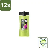Axe – Douchegel – Epic Fresh Fresh Boost 3-in-1 – 400 ml - Voordeelverpakking - 12 stuks - Douchegel - Frisheid