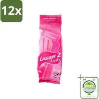 Benson - Laser Twin Women - Wegwerpscheermesjes - Voor Vrouwen - 10 Mesjes - Voordeelverpakking - 12 stuks - Scheermesje vrouw - Wegwerpscheermesje