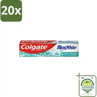 Colgate 20 x - Max White - Whitening Crystals - Tandpasta - 100ml - Grootverpakking - Tandpasta - Witte Tanden - Whitening Crystals - Tanden Reinigen - Vlekken Verwijderen