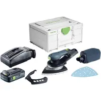 Festool DTSC 200-Basic accu-deltaschuurmachine 18 V 145 x 195 mm borstelloos + 1x accu 4,0 Ah + oplader + Systainer