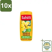 Tahiti 10 x – Douchegel – Vanille - 315 ml - Grootverpakking - Douchegel - Vanille - Huidverzorging - Sheabutter - Amandelolie