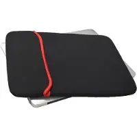 Jumada 's Laptophoes - 17 inch - Neopreen - Reversible - Zwart/Rood - Breedte: 39–41 cm - Diepte: 26–29 cm - Dikte: 2–3 cm