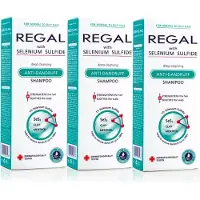 Regal 3 x DIEP REINIGENDE ANTI-ROOS Shampoo met Selenium Sulfide voor Normaal en Vet Haar ANTI- ROOS Shampoo's voor Normaal en Vet Haar Set3 600ml