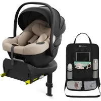 Kinderkraft I-LITE + ENDURA SAFE FX - Autostoel - 40-87 cm - met basis - Beige - incl. auto-organizer