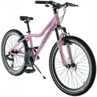 Kands Dragon – Kinderfiets – 24 inch – 21 versnellingen – Shimano – V-brake – 130-165 cm – Roze – Meisje