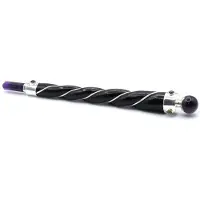 AW Gifts Twisted Healing Wand - Silver Amethyst Sphere