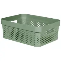 Curver Infinity Recycled Box 11l Dots Groen 35.6x26.6xh13.6cm