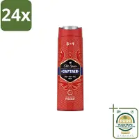 Old Spice – Douchegel – Captain – 400 ml - Voordeelverpakking - 24 stuks - Haarreiniging - Lichaamreiniging