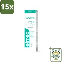 Elmex 15 x Tandpasta Sensitive Original 75 ml - Grootverpakking - Gevoelige Tanden - Tandpasta - Aminfluoride - Cariës - Tandgevoeligheid