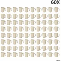 Ritzenhoff & Breker Set van 60 Jasper vanille stoneware koffiemokken - 403541