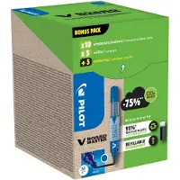 Pilot Pen Greenpack Niet-permanent Whiteboard-marker Blauw Medium Ronde punt - 80% Gerecycled 20 Stuks