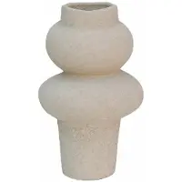 HS Potterie Vaas deco kemi d20h33cm beige