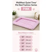 Midwest Quiet Time Pet Bed Fashion Series Pink 22 inch 56 cm