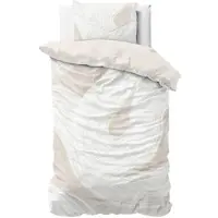 Sleeptime 1-persoons dekbedovertrek met print 140x220 cm - zand