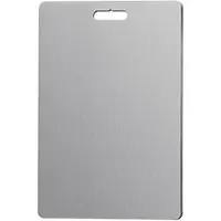 MODFU RVS Snijplank – 46x30 cm – Hygiënisch & Duurzaam – Dubbelzijdig voor Vlees & Groenten – Roestvrijstalen Keuken Snijplank – Grijs