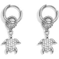 Yehwang Turtle oorbellen zilver