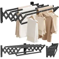 SP Wanddroogrek - Wasrek - Ophangbaar - Zwart - 42cm x 13cm x 12cm